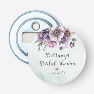 Abrebotellas Lluvia de Regalos de Boda Floral Lavanda y Verde