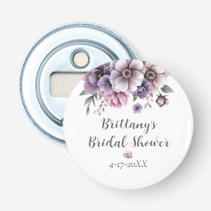 Abrebotellas Lluvia de Regalos de Boda Lavanda Floral Acuarela