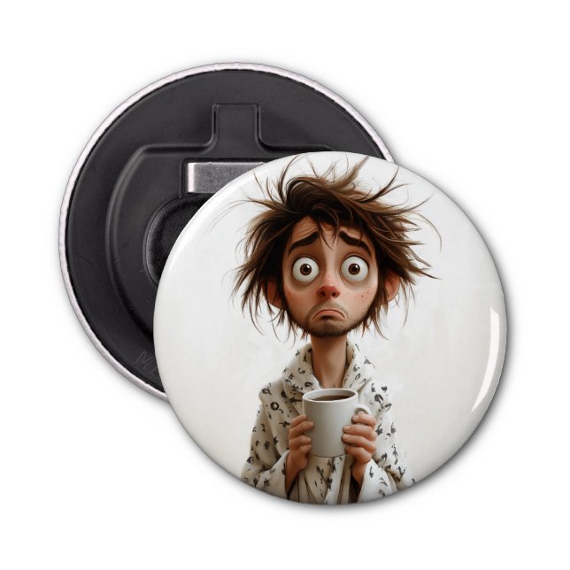 Abrebotellas Locura de la mañana: El café primero, las pregunta (Anverso)