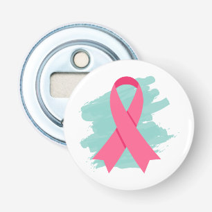 Abrebotellas Logotipo de cinta rosa de concienciación sobre el 