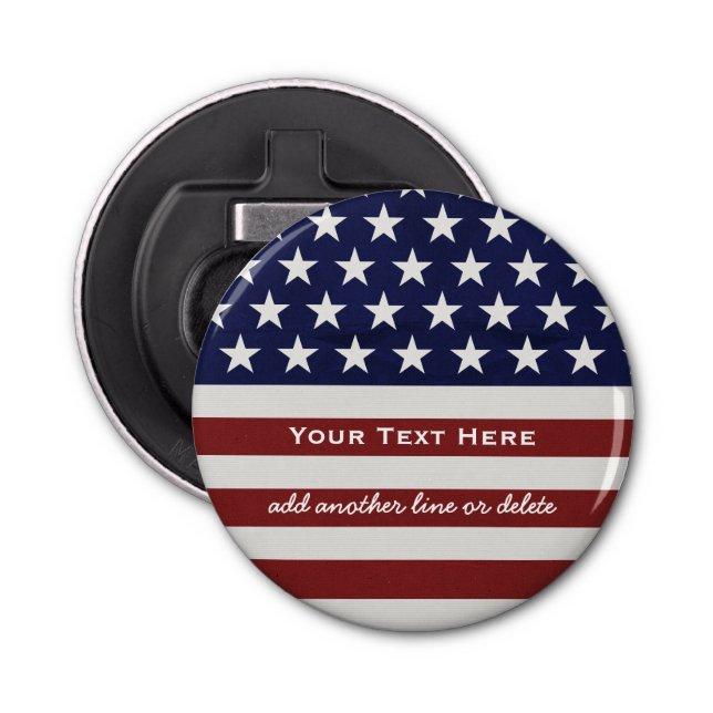 Abrebotellas Los E.E.U.U. bandera americana personalizado (Anverso)