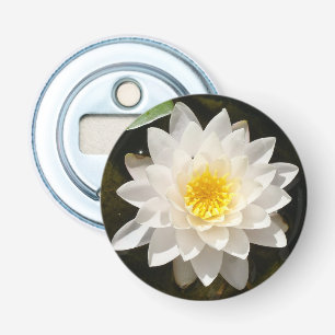 Abrebotellas Loto de Nenúfar Blanco Flotante