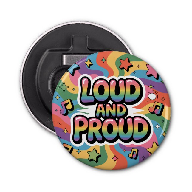 Abrebotellas LOUD AND PROUD | LGBTQ+ Pride Ally (Anverso)