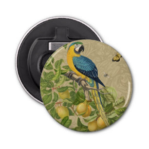 Abrebotellas Macaw Blue Yellow Tropical Jungle Antigüedad