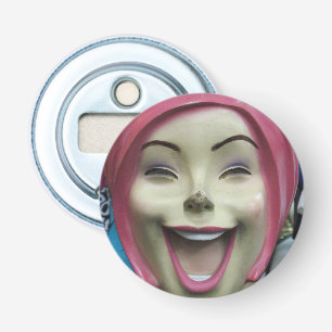Abrebotellas Mad Laughing Mannequin ~ Uncanny Valley Chica