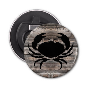 Abrebotellas madera rústica de granero con CRAB