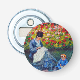 Abrebotellas Madre y niño monet en el jardín