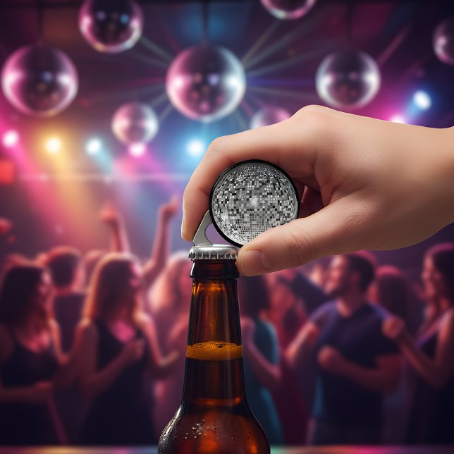 Abrebotellas magnético de bola de discoteca retro  (Subido por el creador)