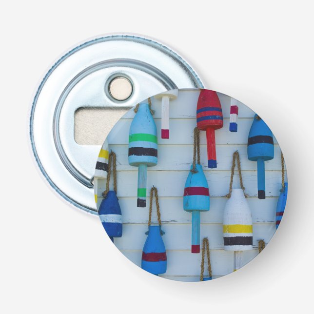 Abrebotellas Maine, Stonington, boyas decorativas de langosta (Anverso)