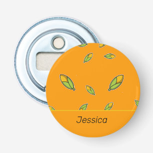 Abrebotellas Maíz con nombre personalizado en naranja