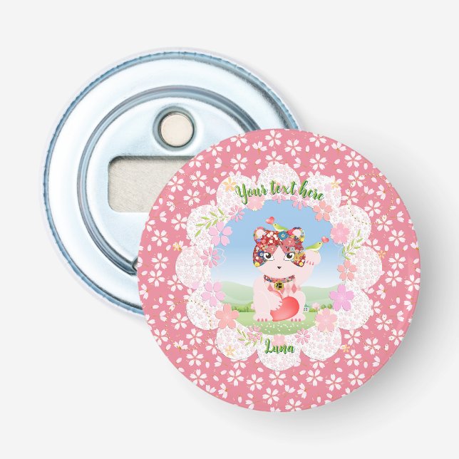 Abrebotellas Maneki Neko Lucky Luna (Anverso)