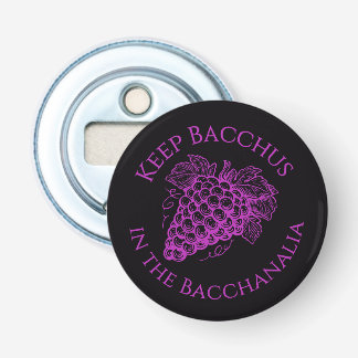 Abrebotellas Mantén a Baco en la botella magnética de Bacanal