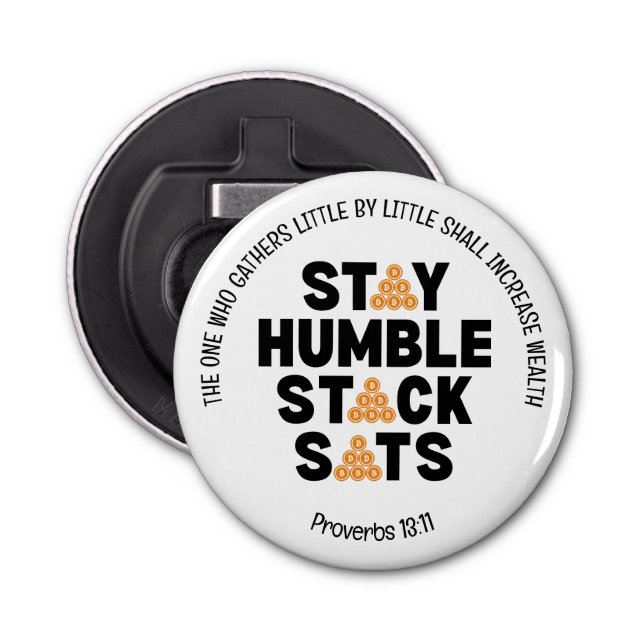 Abrebotellas MANTENER HUMBLE STACK SATS Crypto (Anverso)