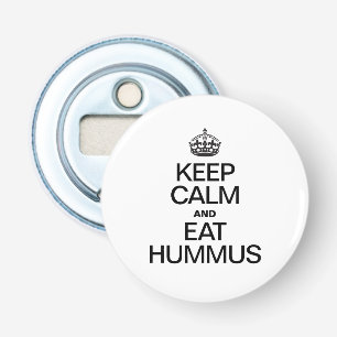 ABREBOTELLAS MANTENER LA CALMA Y COMER HUMMUS
