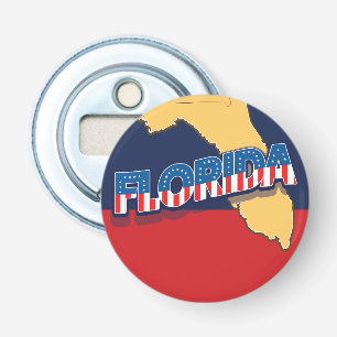 Abrebotellas Mapa de estrellas y franjas de Florida
