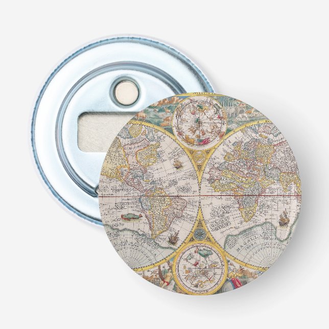 Abrebotellas Mapa del mundo medieval a partir de 1525 (Anverso)
