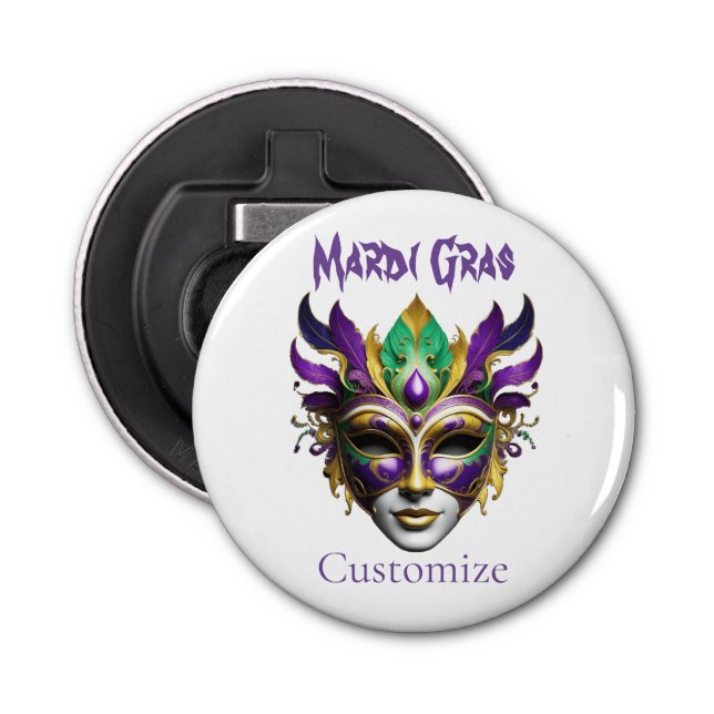 Abrebotellas Mardi Gras Mask Thunder_Cove (Anverso)