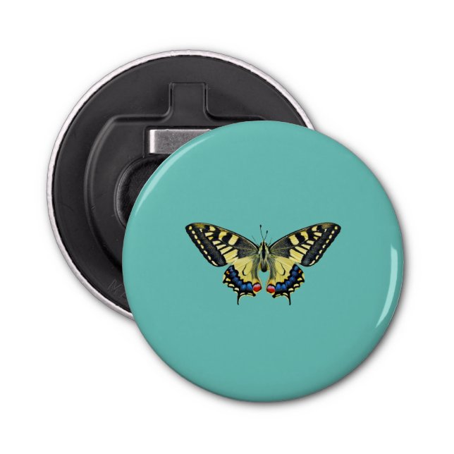 Abrebotellas Mariposa amarilla y negra (Anverso)