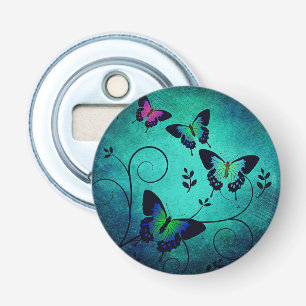 Abrebotellas Mariposas de joyas ornamentadas azul verdoso