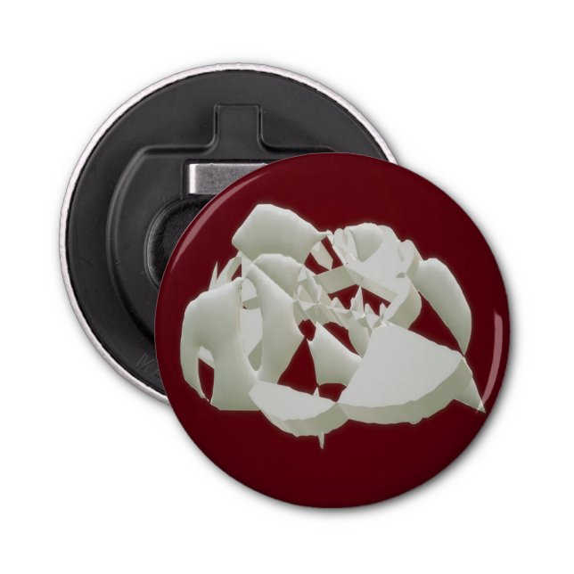 Abrebotellas Mármol roto abstracto arte moderno ciruela blanca (Anverso)