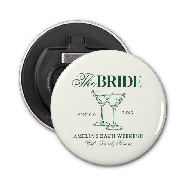 Abrebotellas Martinis & Matrimony Bachelorette Bride (Anverso)