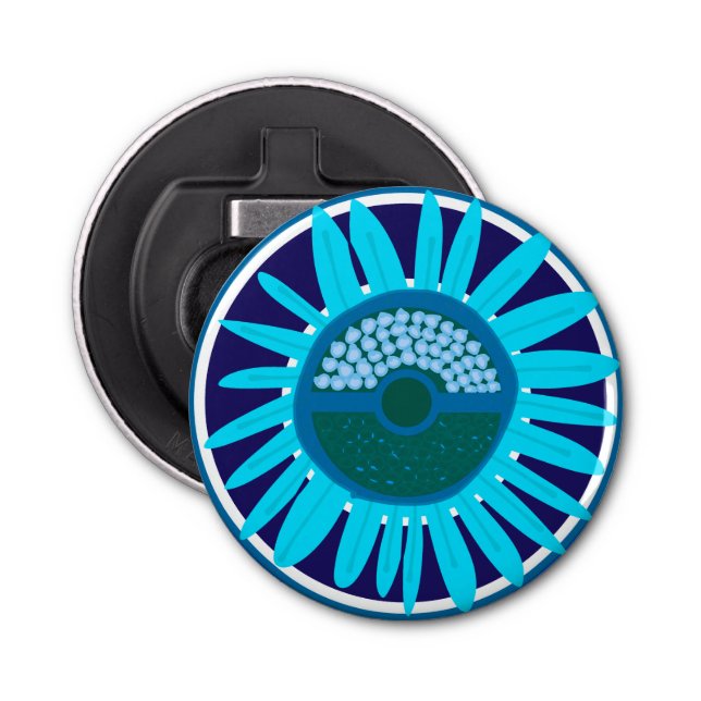 Abrebotellas Mazipoodles Sunflower Sunshine: Azul 1 (Anverso)