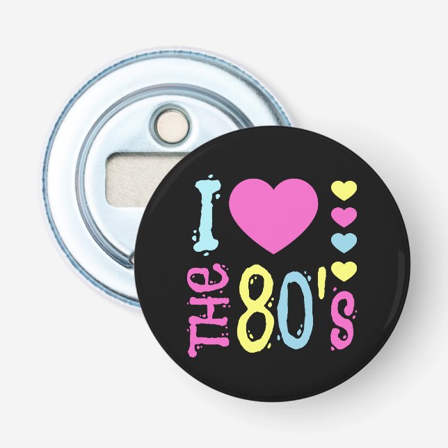 Abrebotellas Me encanta el disfraz disco de los años 80 (Anverso)