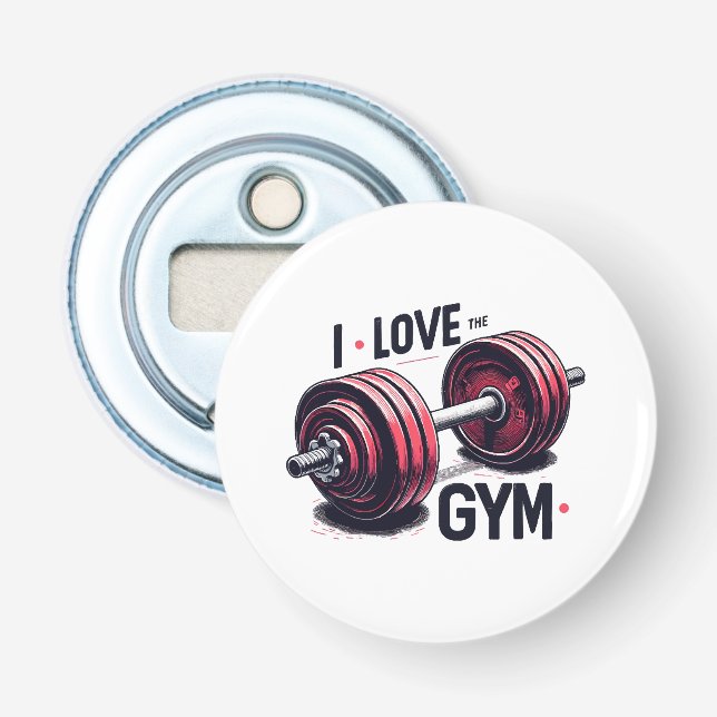 Abrebotellas Me encanta el gimnasio (Anverso)