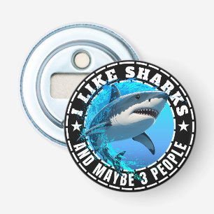 Abrebotellas Me gustan los tiburones y quizás 3 personas