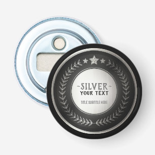 Abrebotellas MEDALLA DE PLATA Campeón IMPRESIÓN PERSONALIZADA e