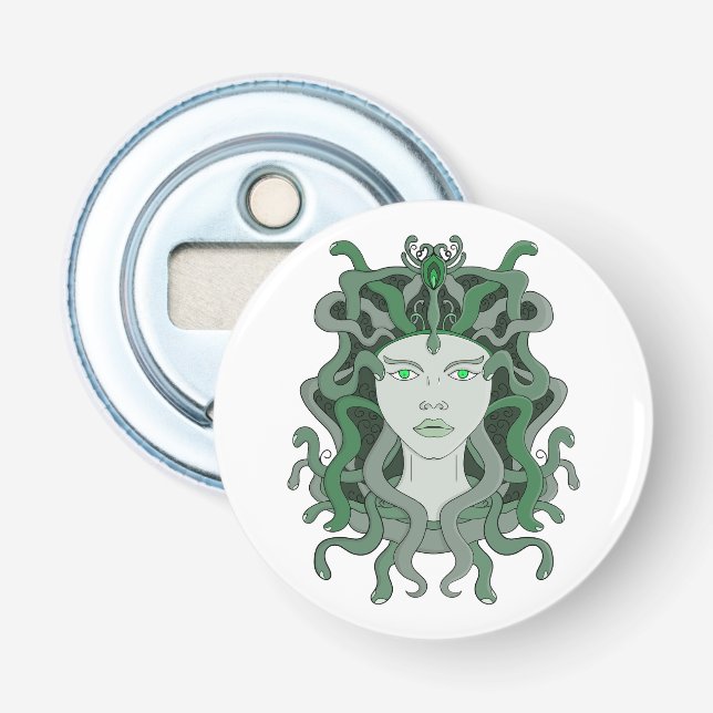 Abrebotellas Medusa Gorgo Serpiente Gorgona Monstruo Mitología  (Anverso)