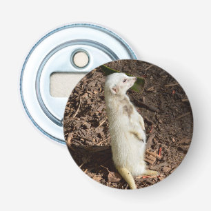 Abrebotellas Meerkat Blanco, Apertura De Botella Magnética.
