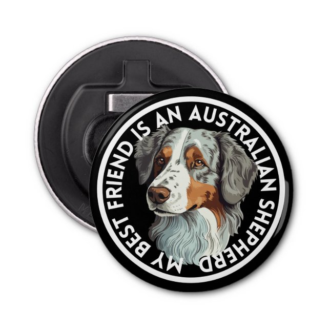 Abrebotellas Mejor Amigo Pastor Australiano (Anverso)