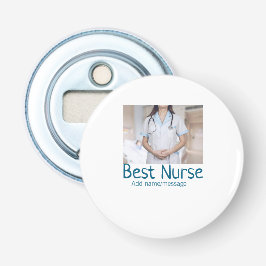 Abrebotellas Mejor enfermera añada el nombre de la foto médico 