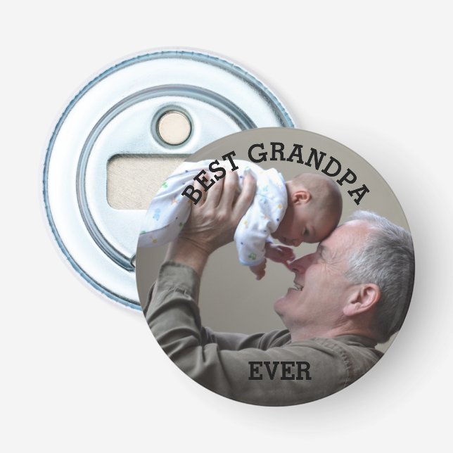 Abrebotellas Mejor foto del abuelo jamás Personalizado crea la  (Anverso)
