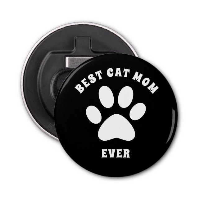 Abrebotellas Mejor Gato Mamá Personalizado Texto Personalizado (Anverso)