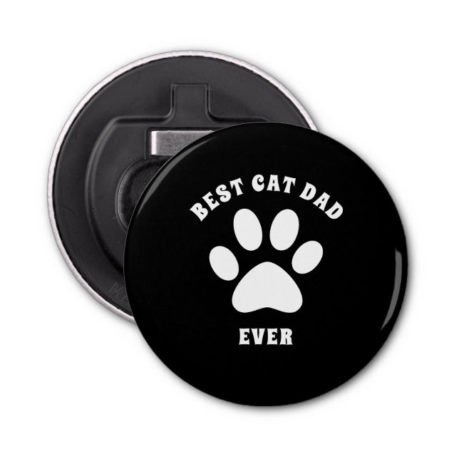Abrebotellas Mejor papa de gato jamás Personalizado texto perso (Anverso)