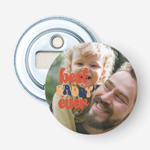 Abrebotellas Mejor Papá del Mundo Retro Foto Personalizada