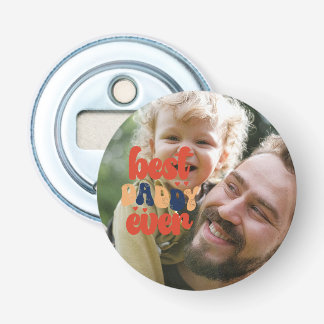 Abrebotellas Mejor Papá del Mundo Retro Foto Personalizada  
