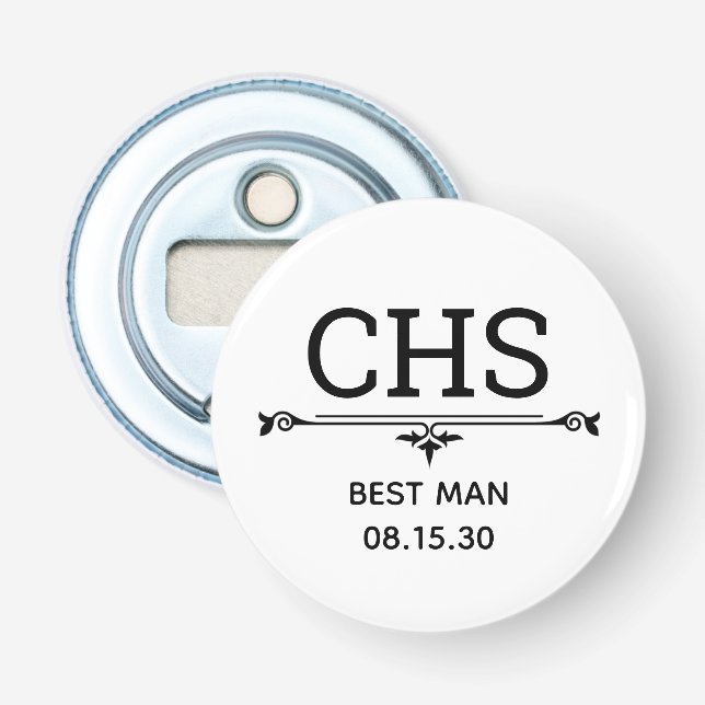 Abrebotellas Mejores Iniciales del Hombre (Anverso)