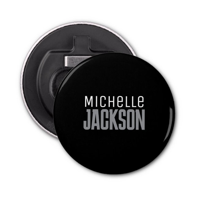 Abrebotellas Mensaje de nombre minimalista y sencillo (Anverso)