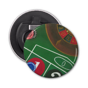 Abrebotellas Mesa de ruleta con patas y rueda