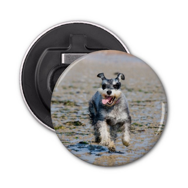 Abrebotellas mini schnauzer-run (Anverso)