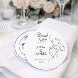 Abrebotellas Minimalist Line Art Couple illustration  Wedding 