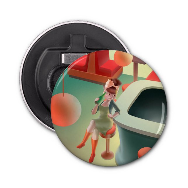 Abrebotellas Miss Meow - Serie nocturna de bares (Anverso)