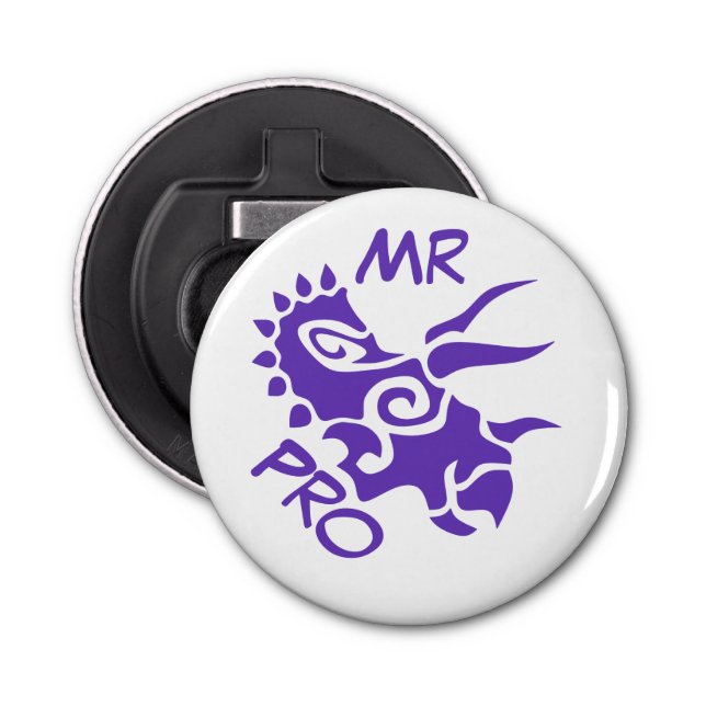 Abrebotellas Míster Púrpura Pro Triceratops asesinado antiguo (Anverso)