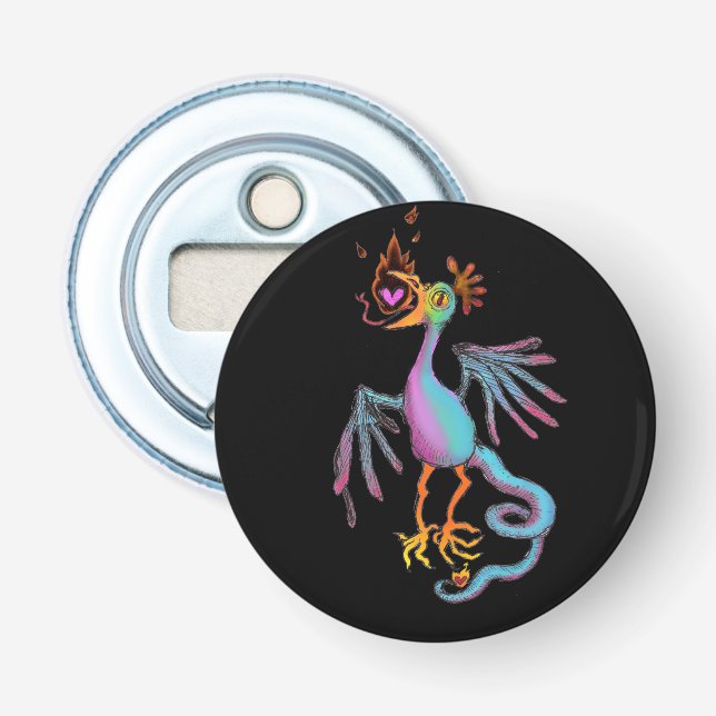 Abrebotellas Mítico imán de apertura de botellas de Cockatrice (Anverso)