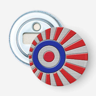 Abrebotellas Mod Roundel Sunburst Carbon Fiber Style
