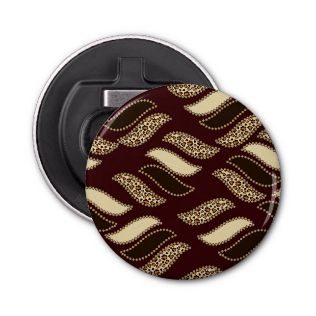 Abrebotellas Modelo africano de la piel del guepardo (Anverso)