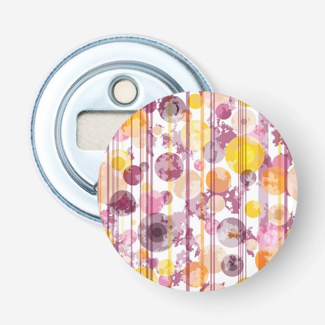 Abrebotellas Modelo blanco rayado manchado (Anverso)